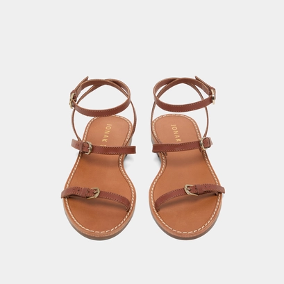 Straps sandals cognac