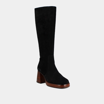 Platform boots in black suede | betina