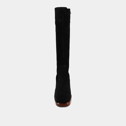 Platform boots in black suede | betina