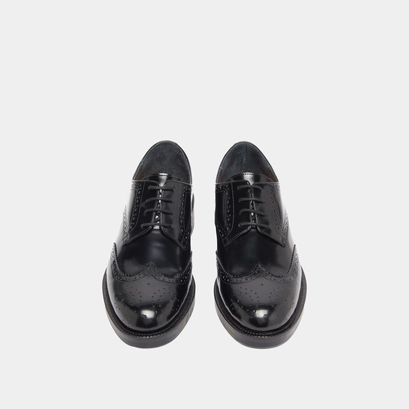 Lace-up derbies in black shiny leather | drum