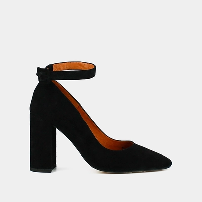High-heeled slippers in black velvet | VARS