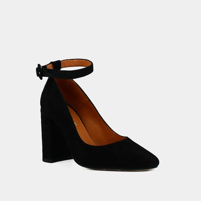 High-heeled slippers in black velvet | VARS