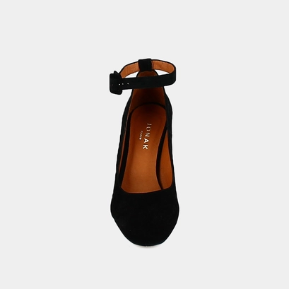 High-heeled slippers in black velvet | VARS