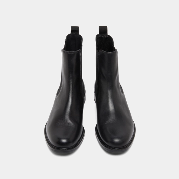 Round-toe boots in black leather | AUDRY