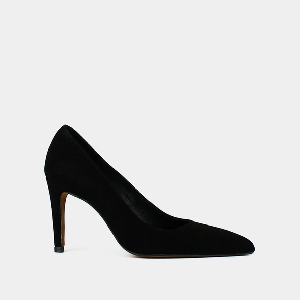 Pumps with pointed ends in black velvet | BABOR