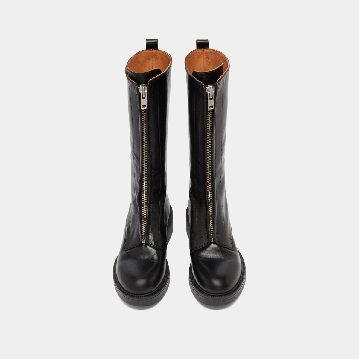 Boots with elastic bands in black distressed leather | ALEP