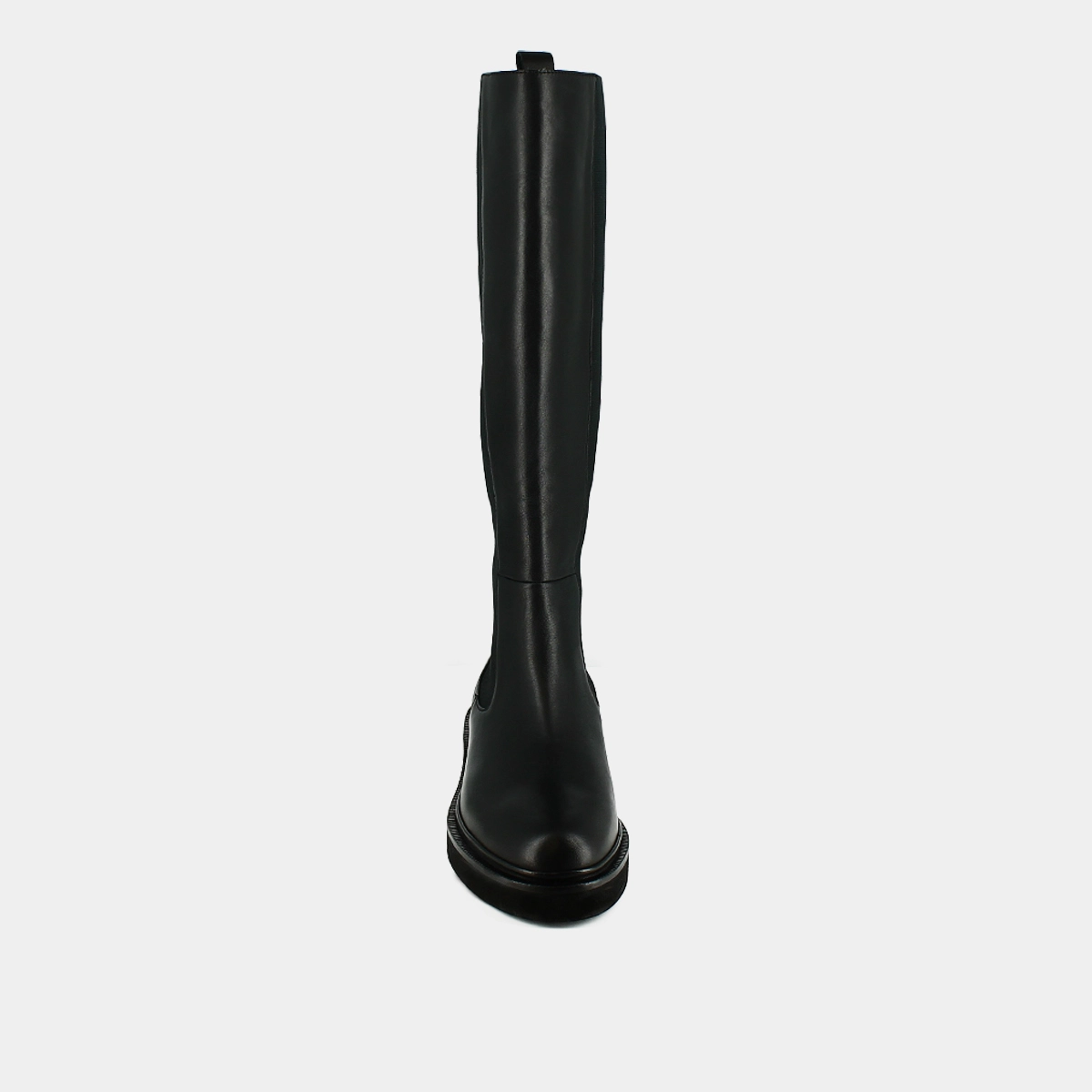 Boots with elastics in black leather | DOLMEN