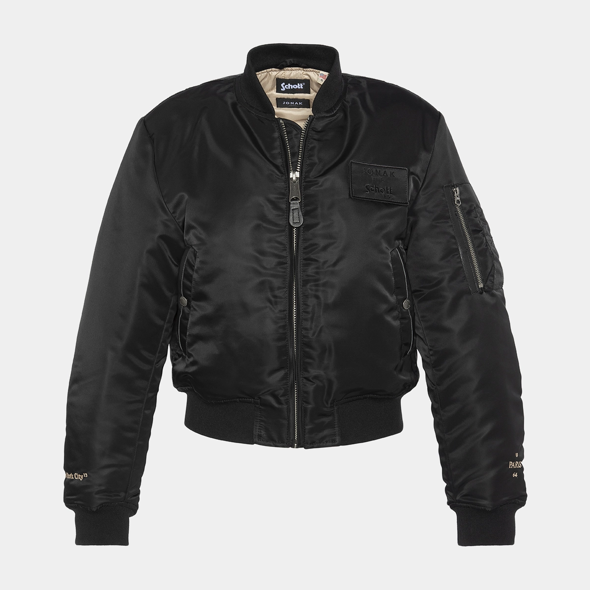 The Jonak Bomber - Jonak x Schott in black nylon | THE