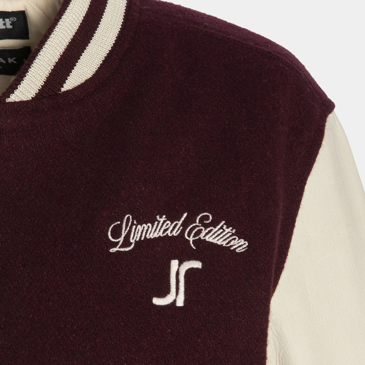 THE JONAK VARSITY in burgundy wool | THE