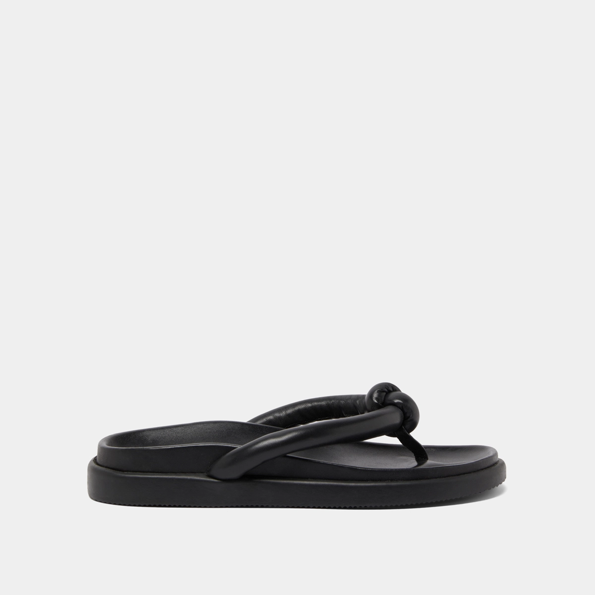 Mules with straps in black leather | WOODLAND