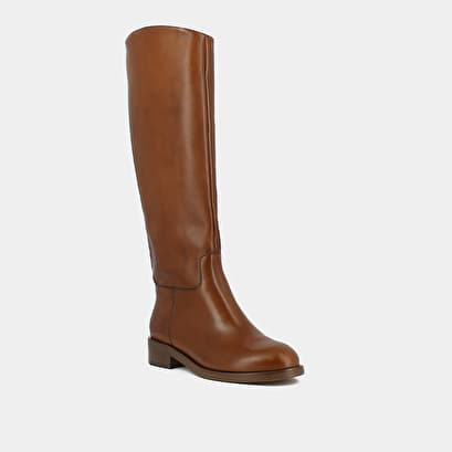High boots in brown leather | Jonak
