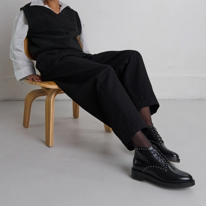 High derbies in black leather | dutronc