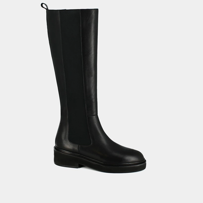 Boots with elastics in black leather | dolmen