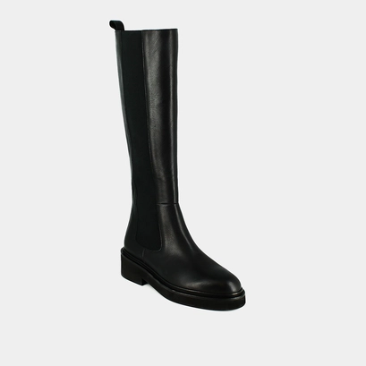 Boots with elastics in black leather | dolmen