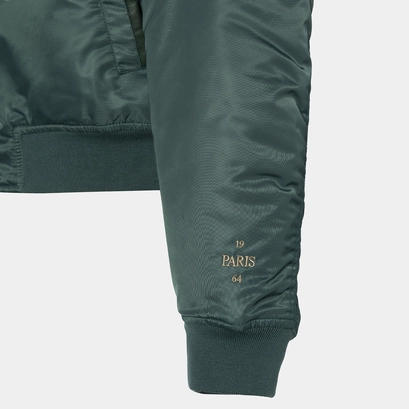 The jonak bomber - jonak x schott in green nylon | the