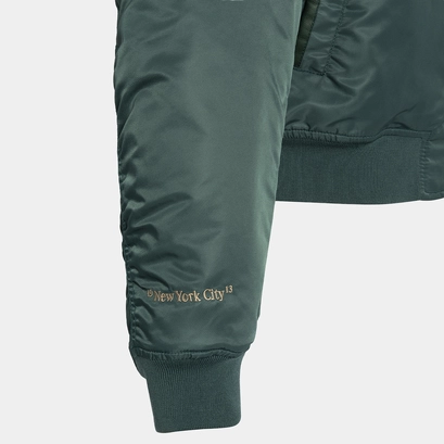 The jonak bomber - jonak x schott in green nylon | the