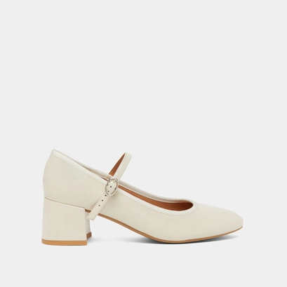 Heeled babies in ecru patent | DALMATIE