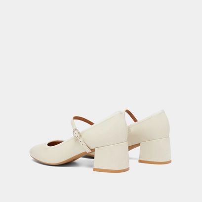 Heeled babies in ecru patent | DALMATIE