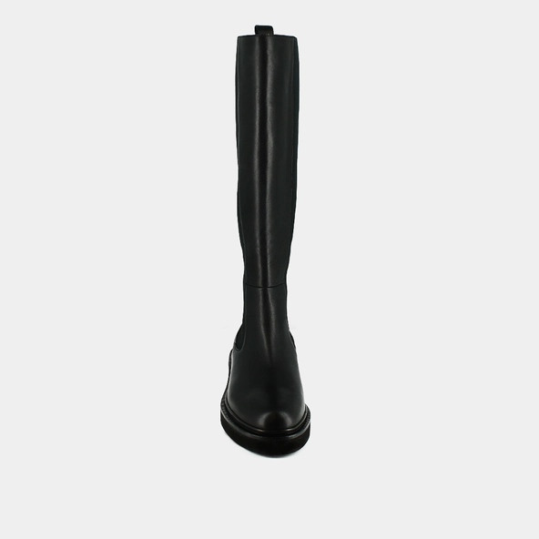 Boots with elastics in black leather | DOLMEN