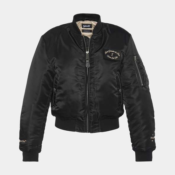 The Jonak Bomber - Jonak x Schott in black nylon | THE