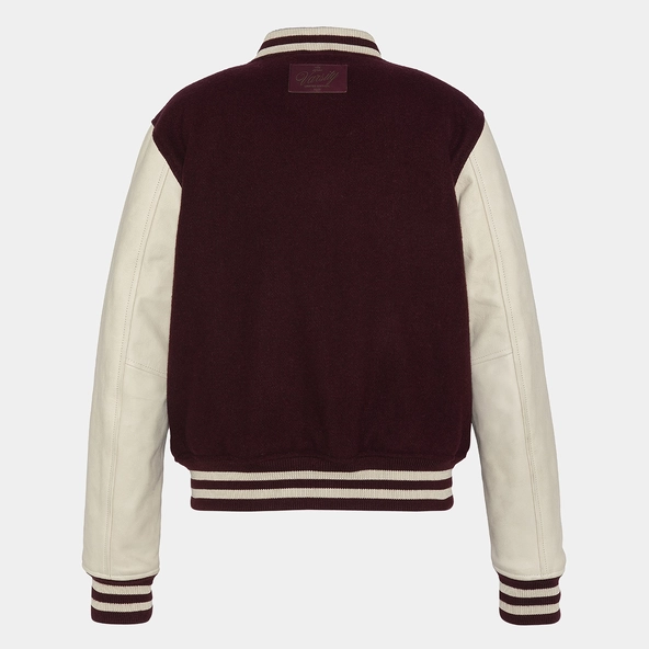THE JONAK VARSITY in burgundy wool | THE