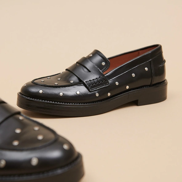 LP LOAFERS 25S IN BROWN CASHMERE WITH SILVER HARDWARE