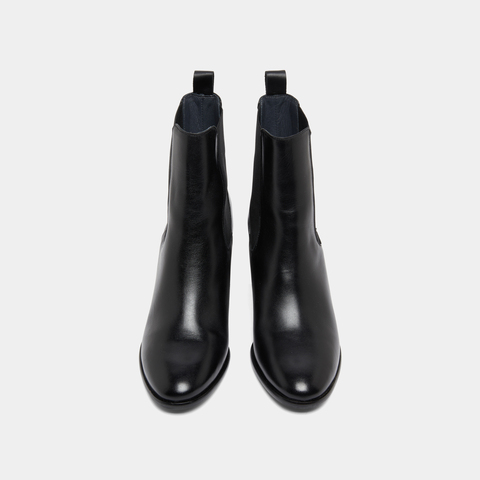 Ankle boots with heels and elastics black