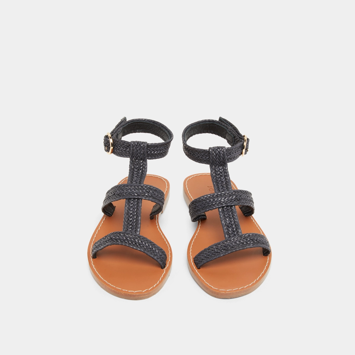 Plagettes with straps in dark textile rope | LOGAN