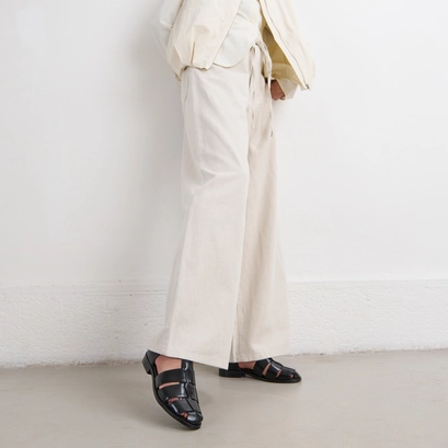Sandals in black leather | agosta
