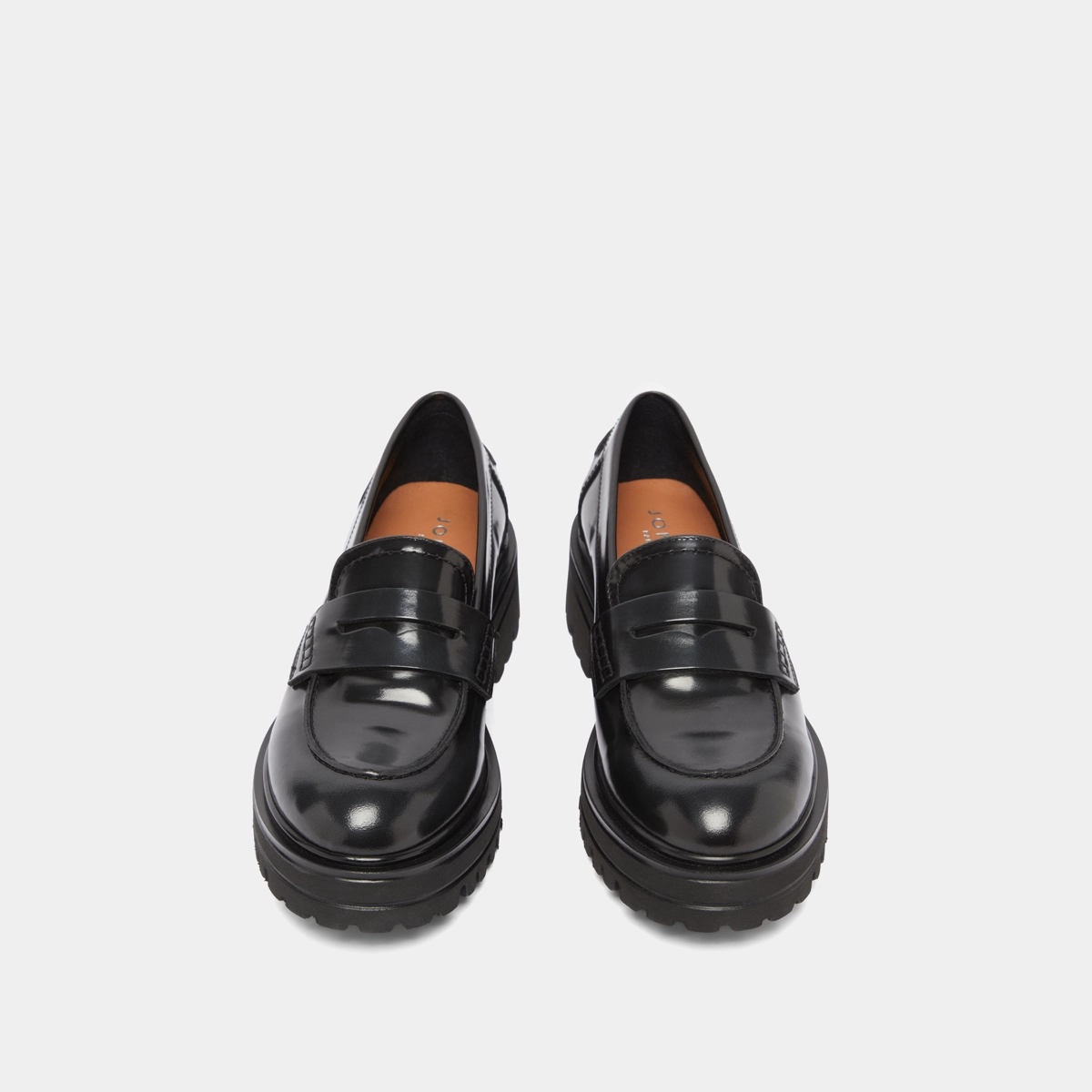 Loafers with notched soles in grey patinated leather | ALFI