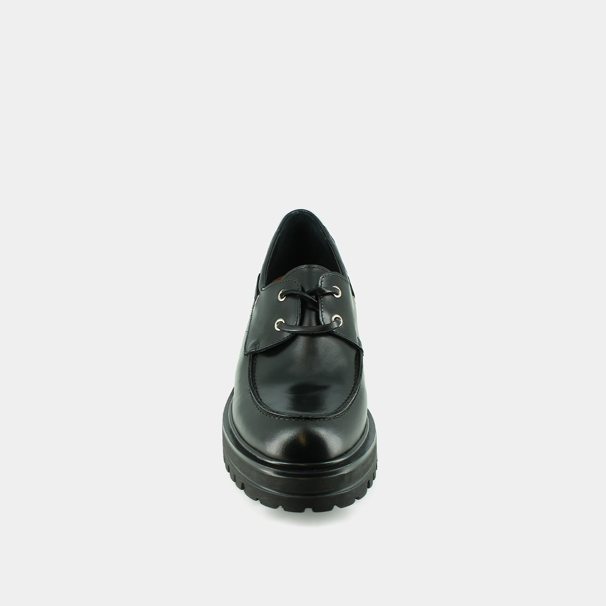 Lace-up derbies in black leather | ANGELUS