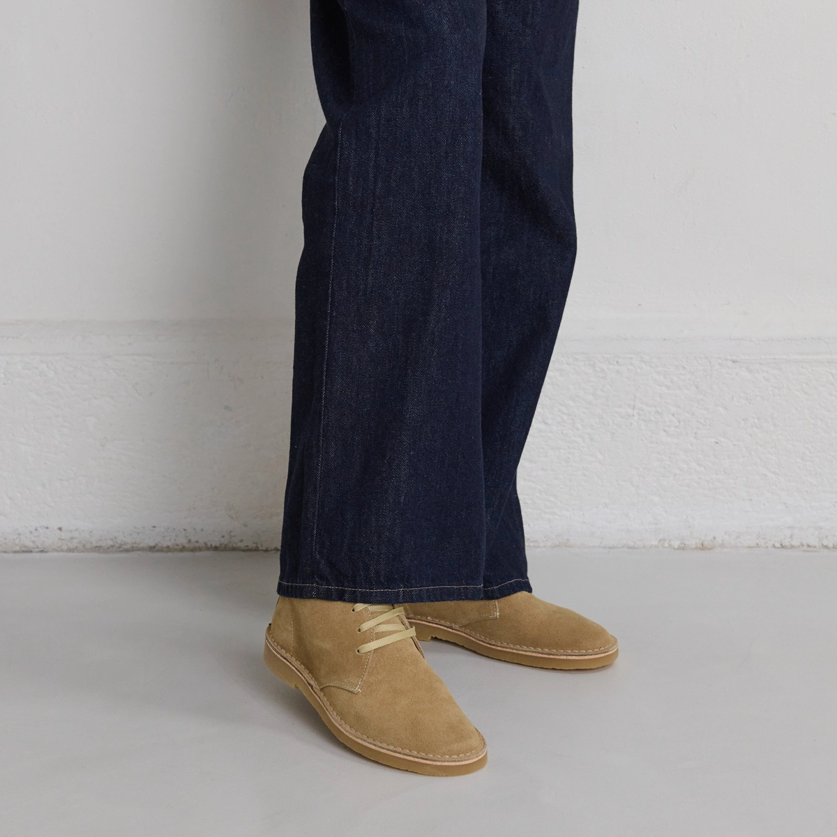 Lowboots with laces in beige suede | MAXIME