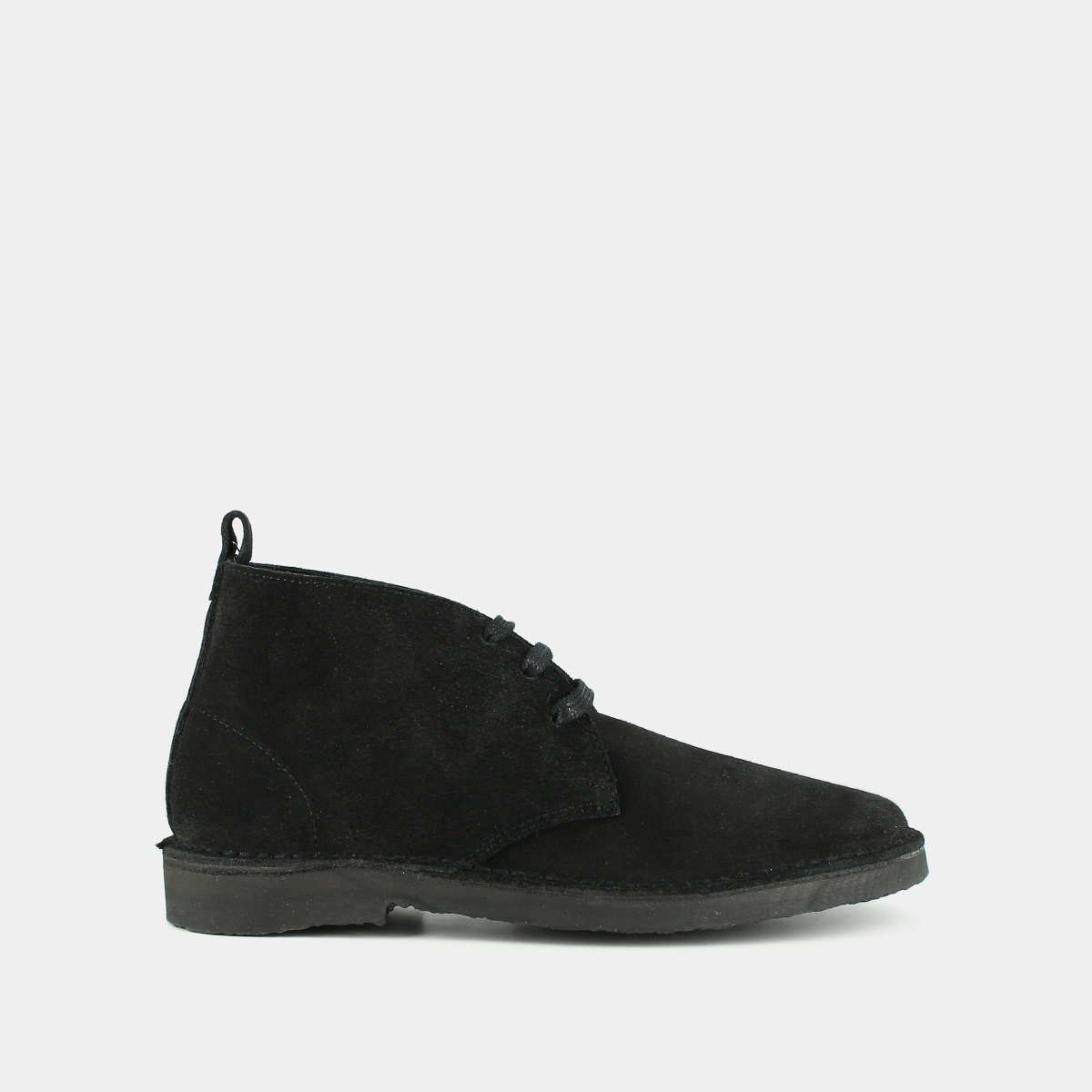 Lowboots with laces in black suede | MAXIME