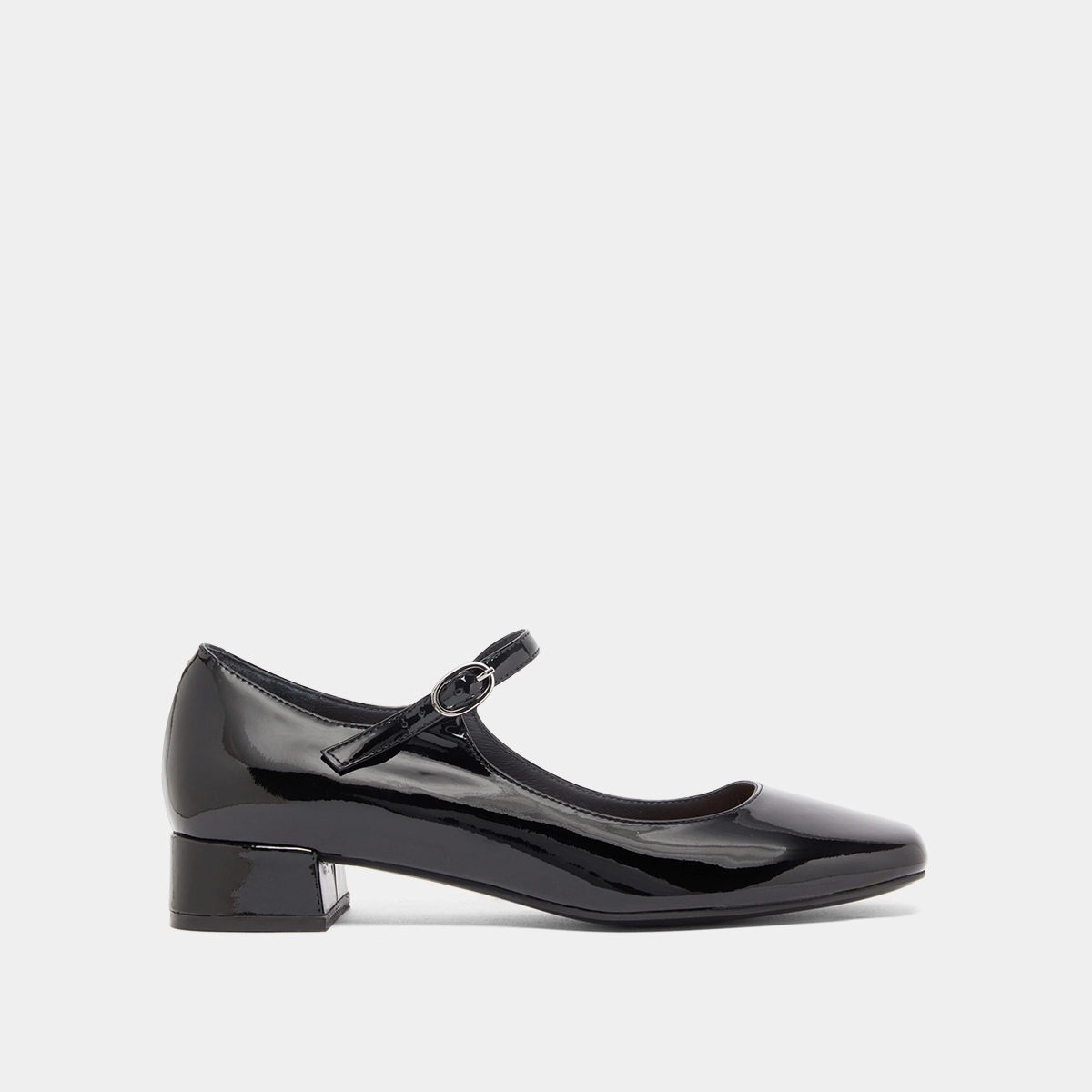 Mary Jane with square toes in black patent | DULCI