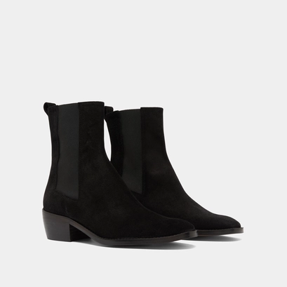 Lowboots with elastics in black suede | maeva
