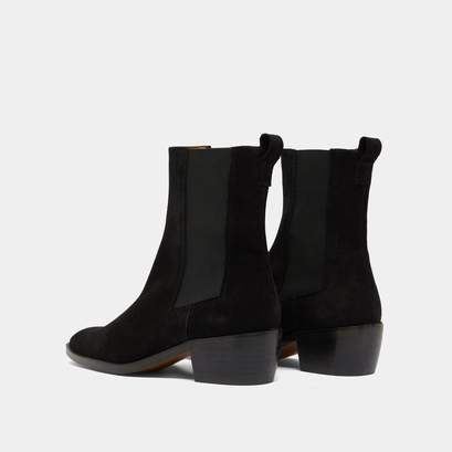 Lowboots with elastics in black suede | maeva