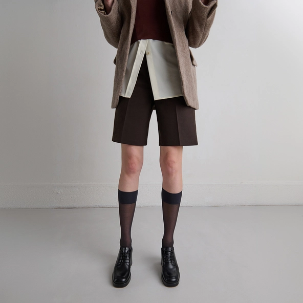 Derbies with heels in black leather | VIVALDI