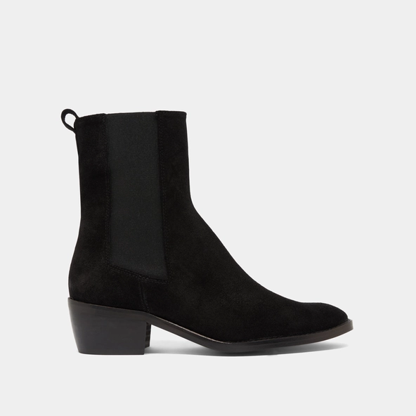 Lowboots with elastics in black suede | MAEVA