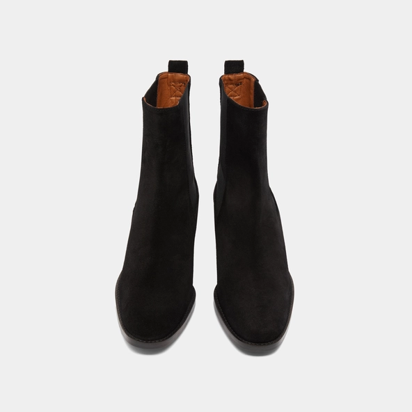 Lowboots with elastics in black suede | MAEVA