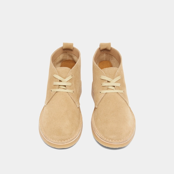 Lowboots with laces in beige suede | MAXIME